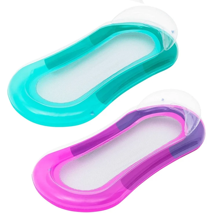 Bestway 43103 - Luftmatratze 160x84cm Aqua Lounge (EU-Version), Sortiert (One Size, 2er Set Rot/Blau)