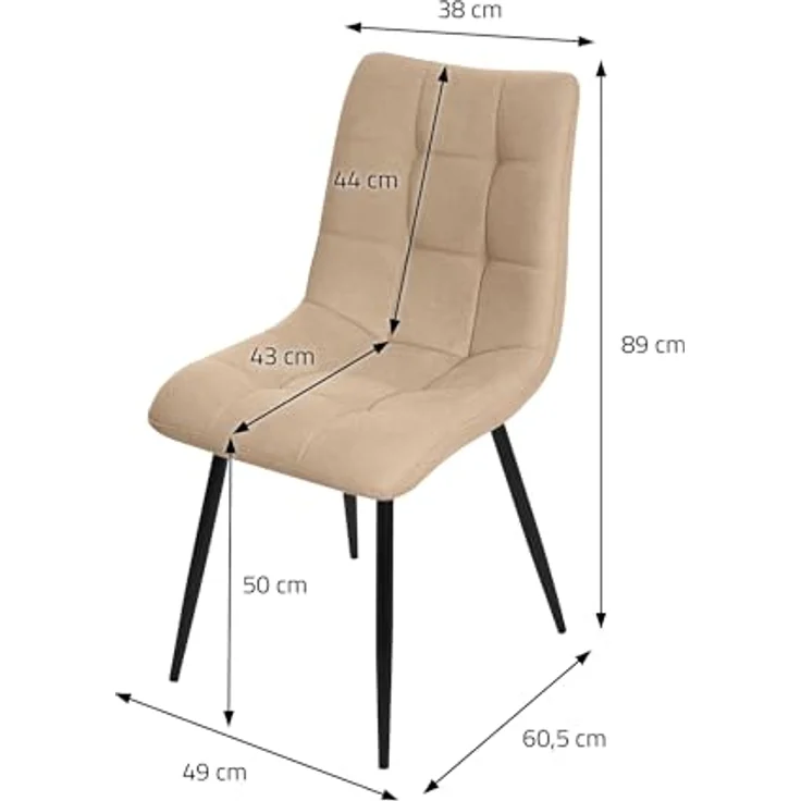 ML-DESIGN Stuhl Esszimmerstühle mit Rückenlehne moderne Design Lounge Küchenstühle (4 St), Polsterstuhl Esstischstühle 4er Set Küchenstuhl Polyester bis 120kg – Bild 4