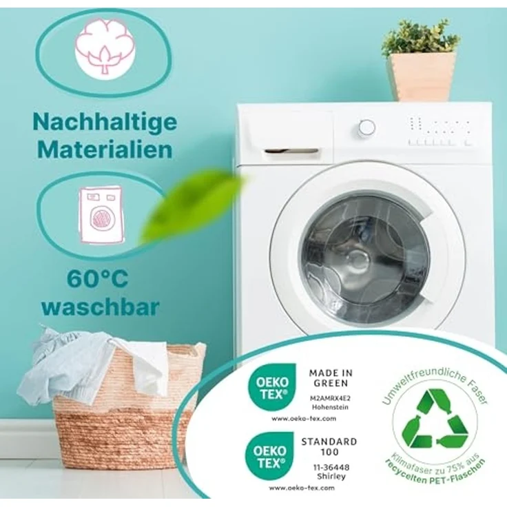 Sun Garden Komfort Babymatratze, Kindermatratze 60x120 cm mit Trittkante + Schoner, Oeko-Tex 100 Zertifiziert, Komfortschaum, ergonomisch, für Babybett, Kinderbett, Reisebett, Bezug waschbar bis 60°C – Bild 7