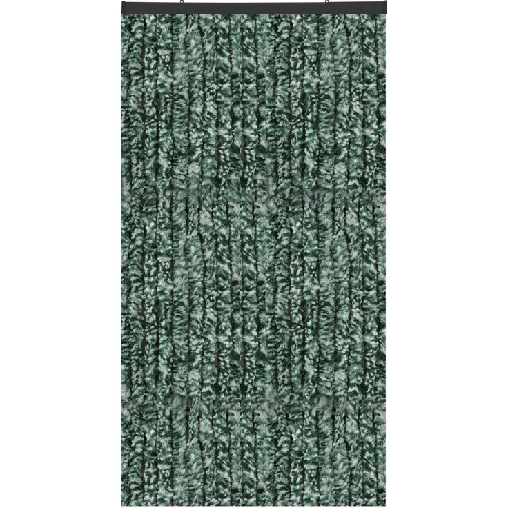Flauschvorhang in Sondergröße - Türvorhang Breite: 120cm - Länge: 250cm, Grün Meliert