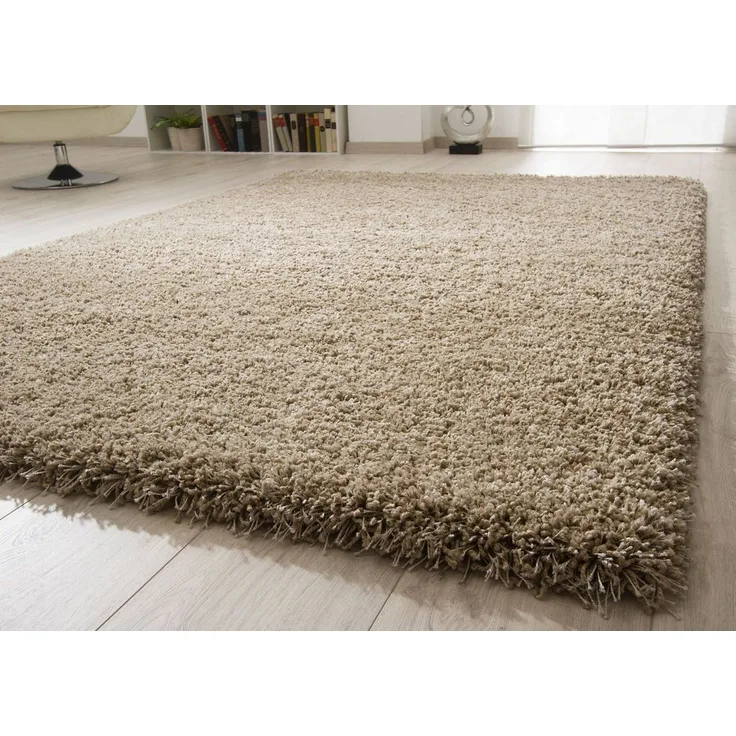 Hochflor Teppich Twilight, Farbe: Beige, Größe: 65x130 cm