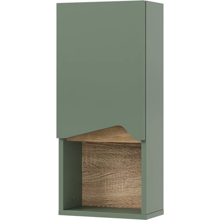 Badschrank Marelle Grün/Artisan 30 x 67 cm mit Tür und offenem Fach Vicco – Bild 6