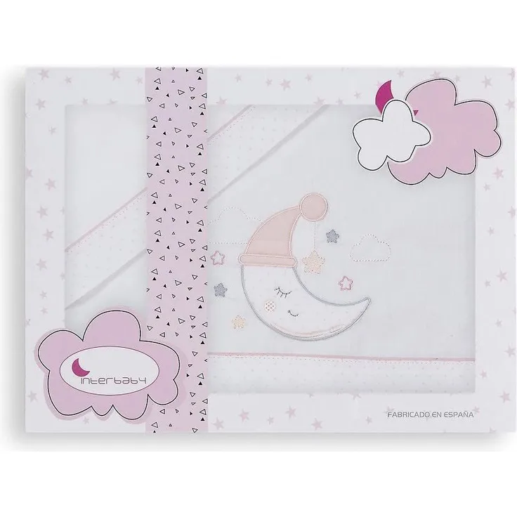 Bettwäsche-Set "Luna Weiß und Rosa"