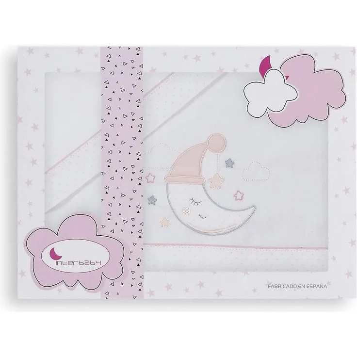 Bettwäsche-Set "Luna Weiß und Rosa"
