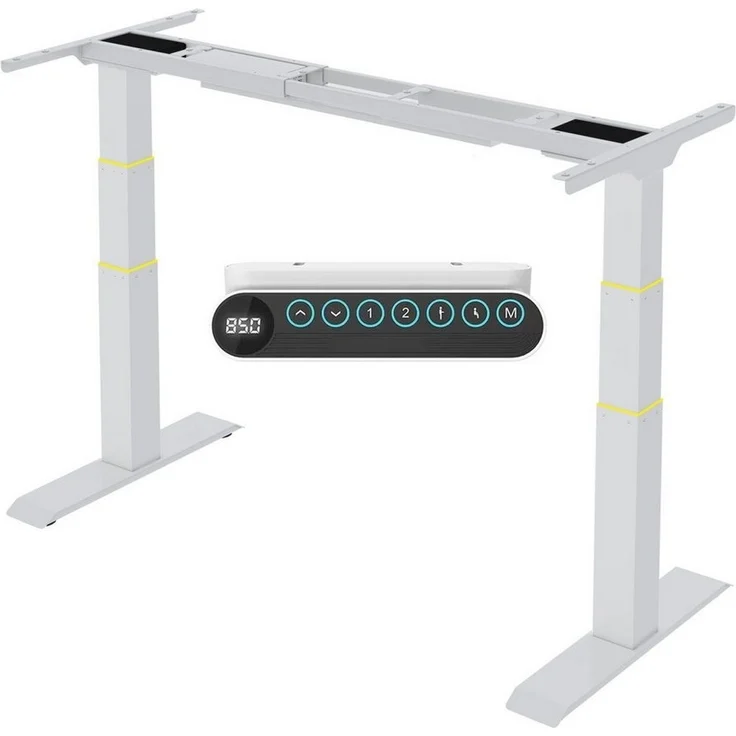 FLEXISPOT Schreibtisch Elektrisch höhenverstellbares Tischgestell E6 (2 Motore, 3-Fach-Teleskop, 3 Säulen, 4 Speicherplätze), Kollisionschutz Funktion, USB Ladeanschluss, MAX Load: 160KG – Bild 1