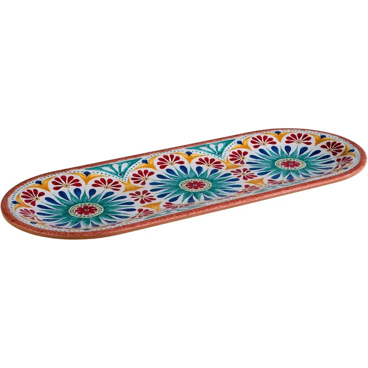 APS Teller Arabesque, Terrakottaoptik, spülmaschinengeeignet, Länge 38 cm – Bild 3