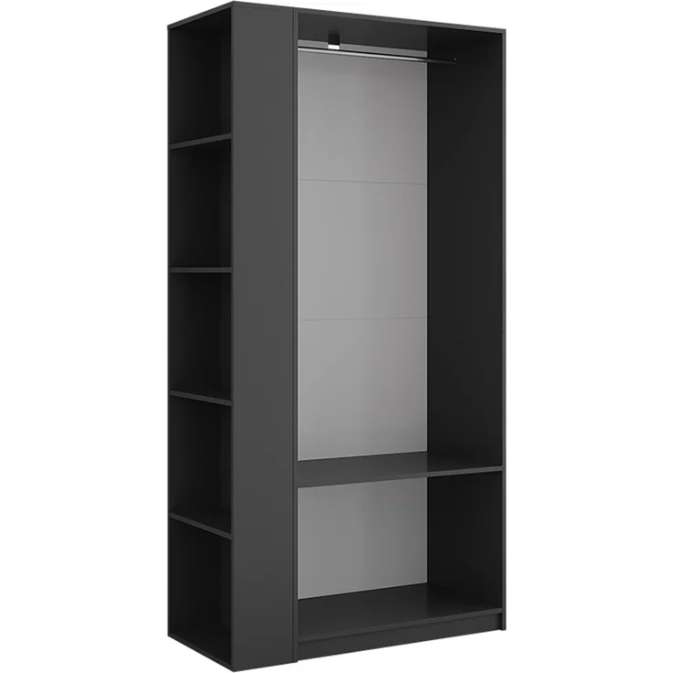 Kleiderschrank Elmo Anthrazit 80 x 200 cm 2er Set Vicco – Bild 1