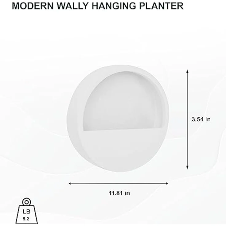 finestgreen Pflanzkübel Hanging Wally Wandgefäß, aus Fiberstone, wasserdicht, frostfest und UV-beständig – Bild 3