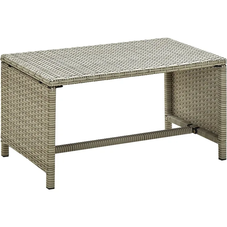 vidaXL Couchtisch Beige 70×40×38 cm Poly Rattan 46395