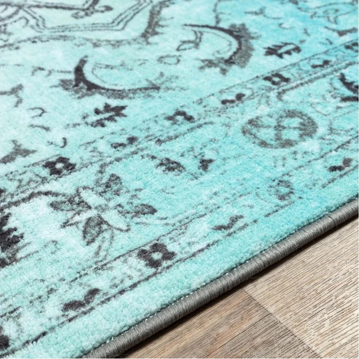 TaraCarpet Teppich Kurzflorteppich TaraCarpet Rainbow Oriental moderner Orientteppich, rechteckig, Höhe: 14 mm, Orientalisches Design in Regenbogenfarben auch für das Jugendzimmer – Bild 3