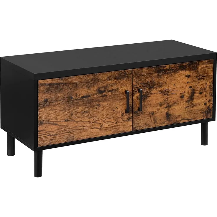 RED Deco Brandon Aufbewahrungsbank, Sitz, Bettvorderseite, für Flur, Schlafzimmer, Wohnzimmer, aus Holz, einfache Montage, industrieller Stil
