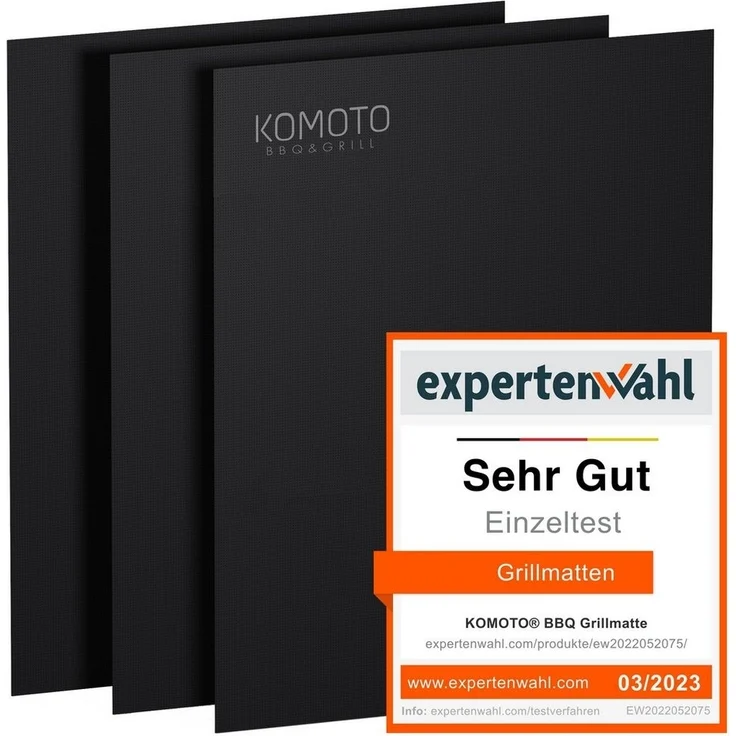 KOMOTO Grillplatte BBQ Grillmatte (3-St), Extra Dick - Ideal für Gasgrill und Holzkohle – Bild 5