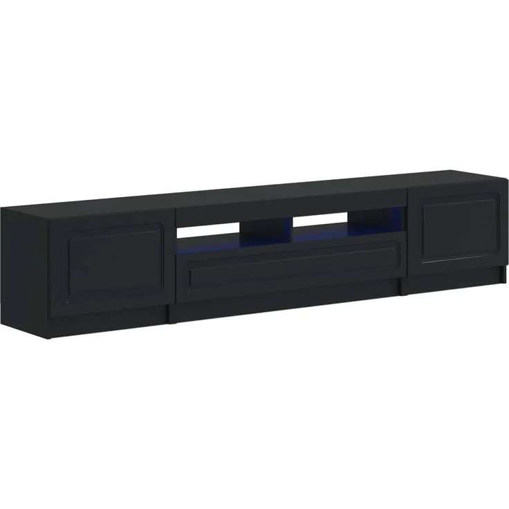 vidaXL LED-TV-Schrank UTRECHT 3 stk. Schwarz Holzwerkstoff 3416999 – Bild 2