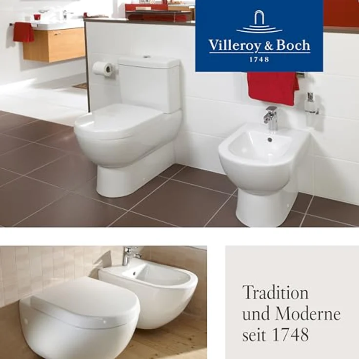 Villeroy & Boch 9M55S101 Villeroy&Boch Subway Toilettendeckel weiß alpin, mit Absenkautomatik, aus Duroplast, Klodeckel, Toilettensitz, oval – Bild 10