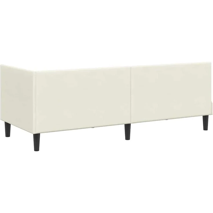 vidaXL Eckbettgestell mit Kopfteil Creme 80 cm x 200 cm Samt 42016335 – Bild 6