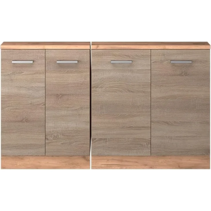 Dachschrägenschrank-Set Rion Sonoma/Goldkraft Eiche 2er Set Vicco – Bild 5