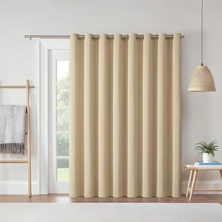 Eclipse Darrell Thermaweave Verdunkelungsvorhang, extra breit, 213,4 x 254 cm, Weizenfarben – Bild 1