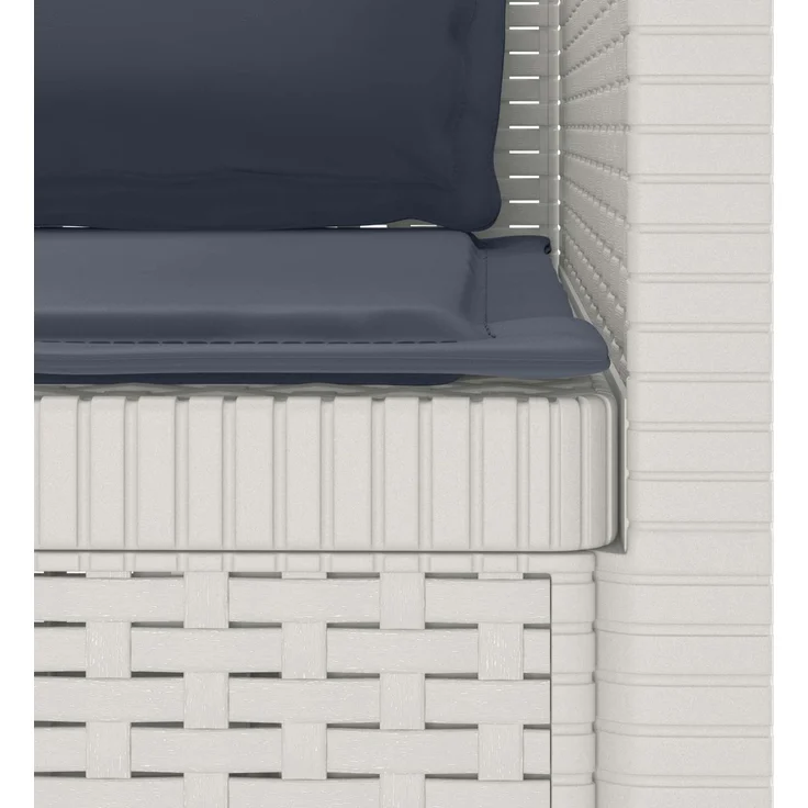 vidaXL 1-Sitzer Sessel mit Kissen Rattan-Look PP Weiß 8011879 – Bild 7