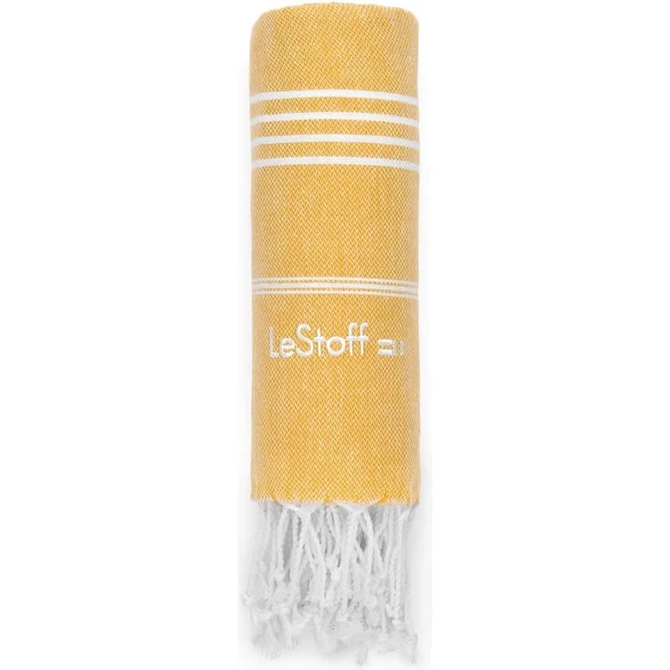 LeStoff Premium Hamamtuch - Vielseitig, Saugstark & Schnelltrocknend - 100% Bio-Baumwolle - Strand, Bade, Dusch, Yoga, Spa & Reise-Tuch (200x200 cm Yellow) – Bild 1