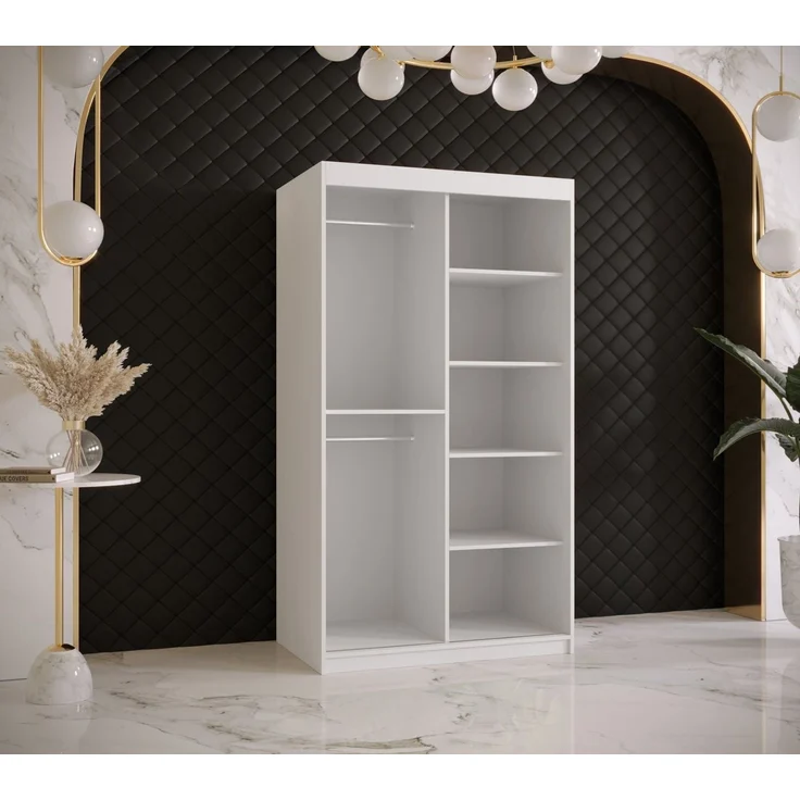 ABIKS MÖBEL Schwebetürenschrank RIFLO WAVE 2 Schlafzimmerschrank - mit Schiebetüren, Kleiderstange – Bild 2