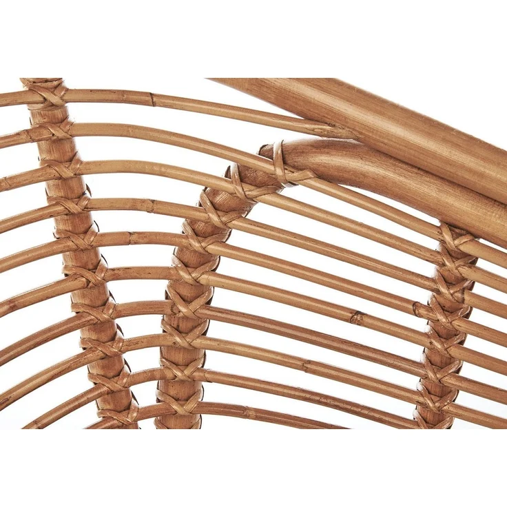 Kobolo 4-Fußstuhl Sessel UMBA Rattan - natur braun mit Armlehnen (aus Rattan, 1 St), 58 x 59 x 47/78 cm – Bild 3