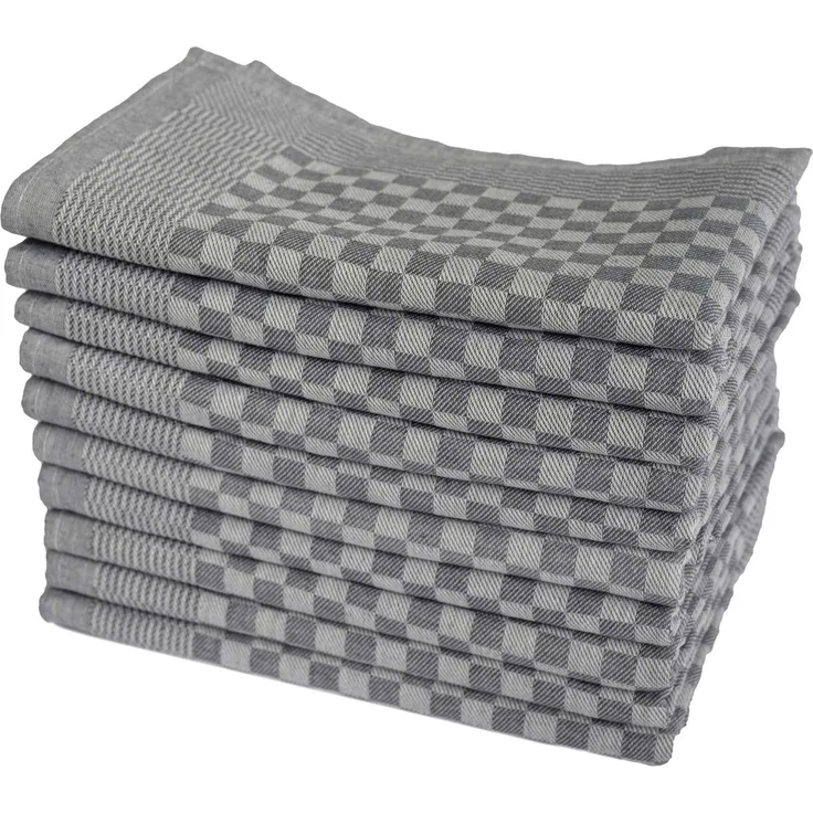 One Home Geschirrtuch Karo, (10-tlg, Grubentücher Set), 100% Baumwolle, Halbzwirn Qualität