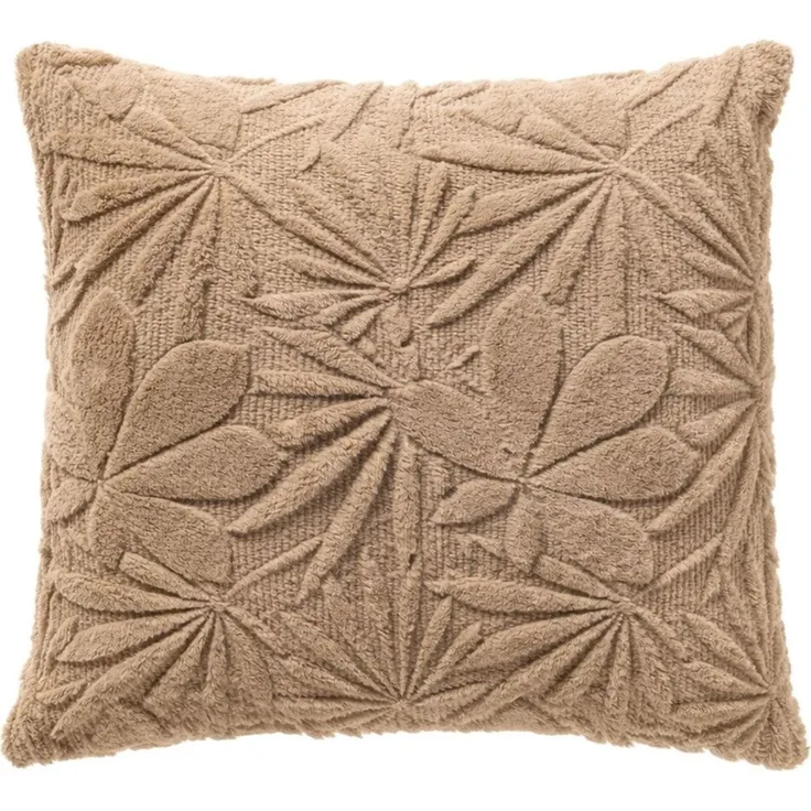 Dutch Decor Kissenhülle 'Jurre' Irish Cream - Beige, Flauschig, Pflanzen-Muster