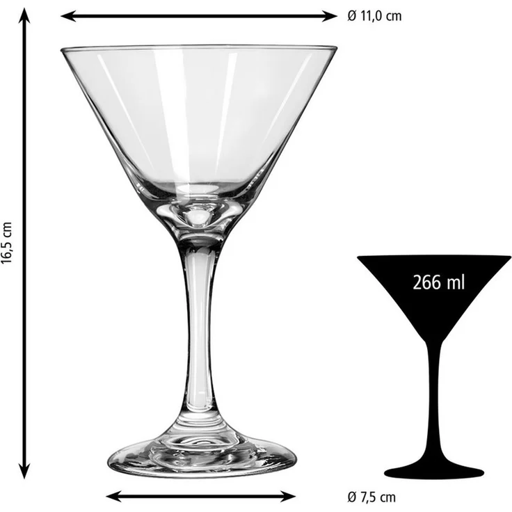 LIBBEY Martiniglas Libbey Trinkglas, 12er Set -EMBASSY-, 12-tlg, Glas, 266 ml, hochwertig verarbeitet, im modernen Design – Bild 4