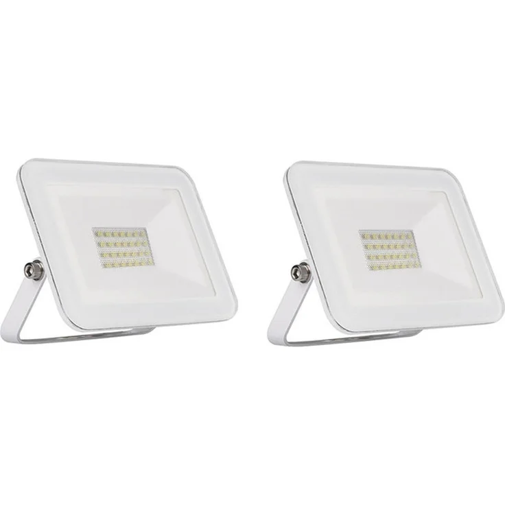20 Watt LED Flutlichtstrahler 2er SET, 6500 Kelvin Tageslichtweiß, IP65 – Bild 1
