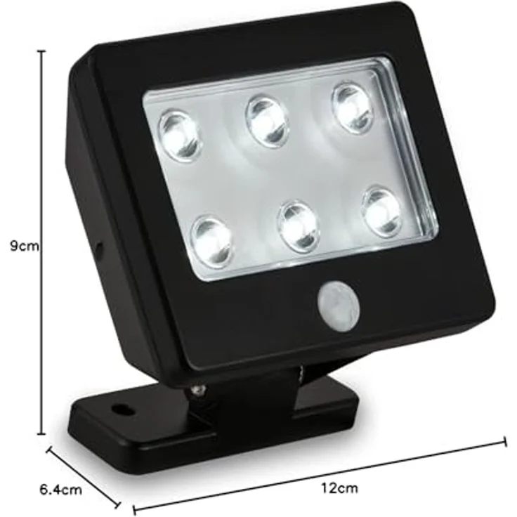 Briloner Leuchten Außen-Wandleuchte LED Außen-Wandlampe Extra-Warmweiß inkl. Sensor Batterie, LED fest integriert, 2700K - Extra - Warmweiß, inkl. Sensor, schwenkbar, Erfassungsbereich 3 m, Batterien – Bild 6