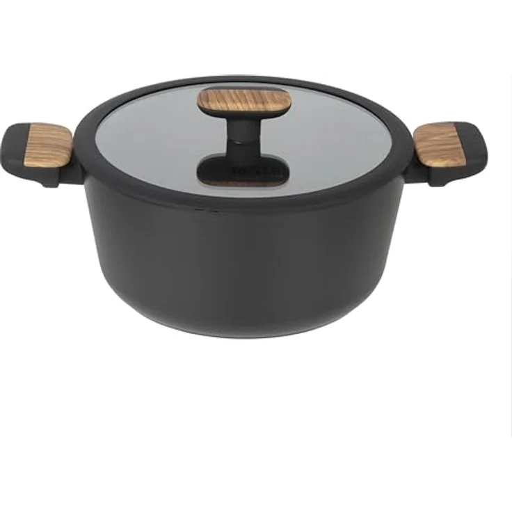 RESTO Kitchenware Kochtopf Mon, Bratentopf antihaftbeschichtet und spülmaschinenfest, Aluminium (2-tlg), mit Glasdeckel und stoßdämpfendem Silikonrand, im Geschenkkarton – Bild 2