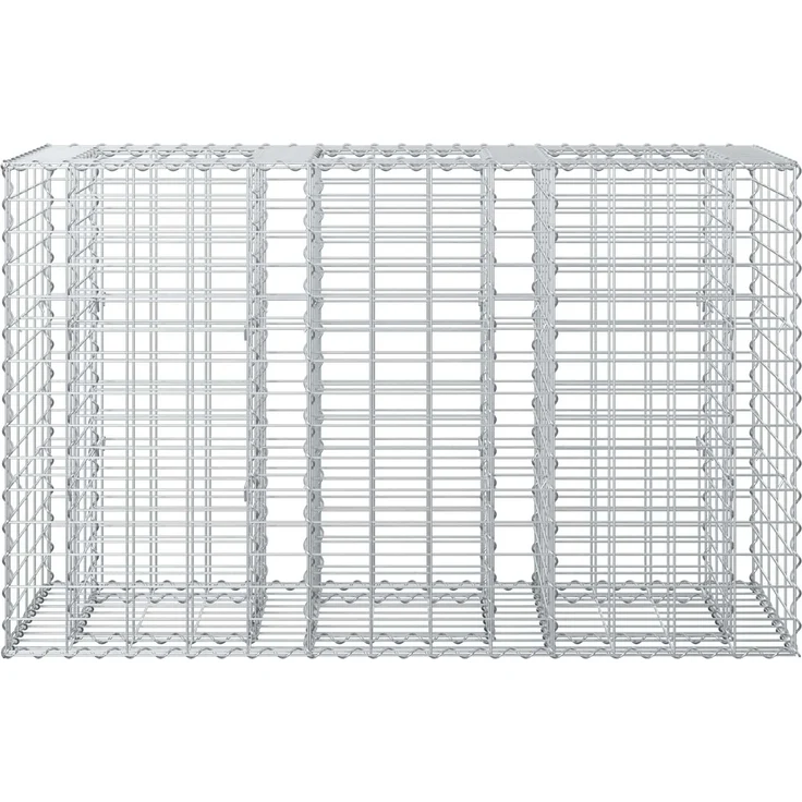 vidaXL Gabionen-Hochbeet 130 x 50 x 80 cm Verzinkter Stahl Silber 42033328 – Bild 6