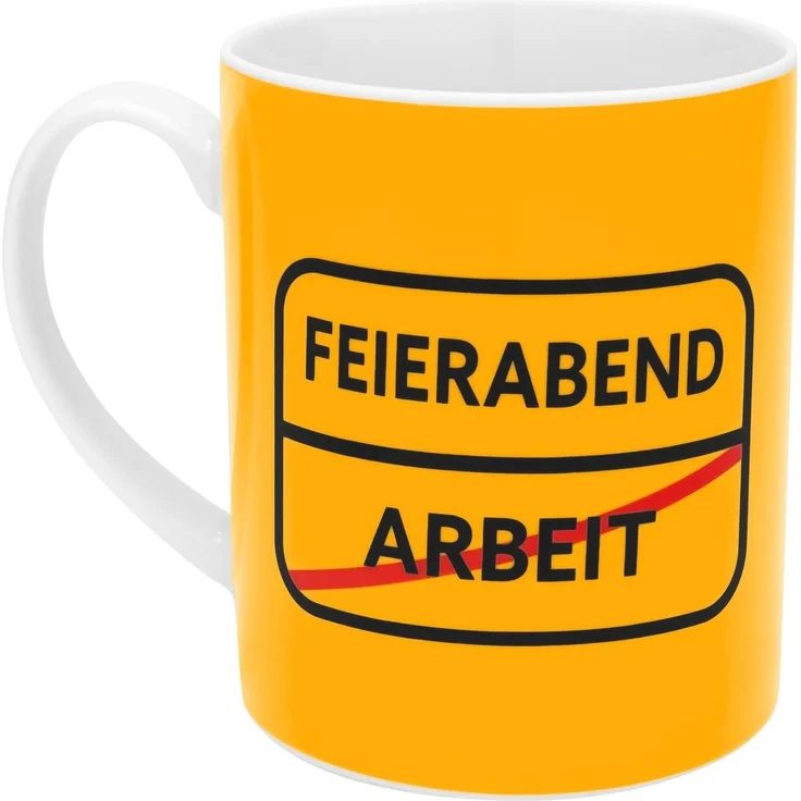 GRUSS & CO XL-Tasse mit Motivdruck "Feierabend" | große Kaffeetasse, Porzellan, 60 cl, Becher mit Spruch | lustiges Geschenk, Männergeschenk | 48924 – Bild 3