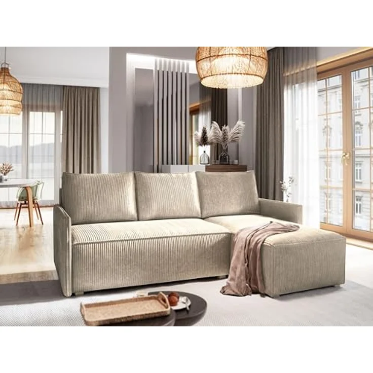 Masseno Ecksofa PERUSI mit Schlaffunktion L-Form, Sofa mit Bettkasten – Bild 3