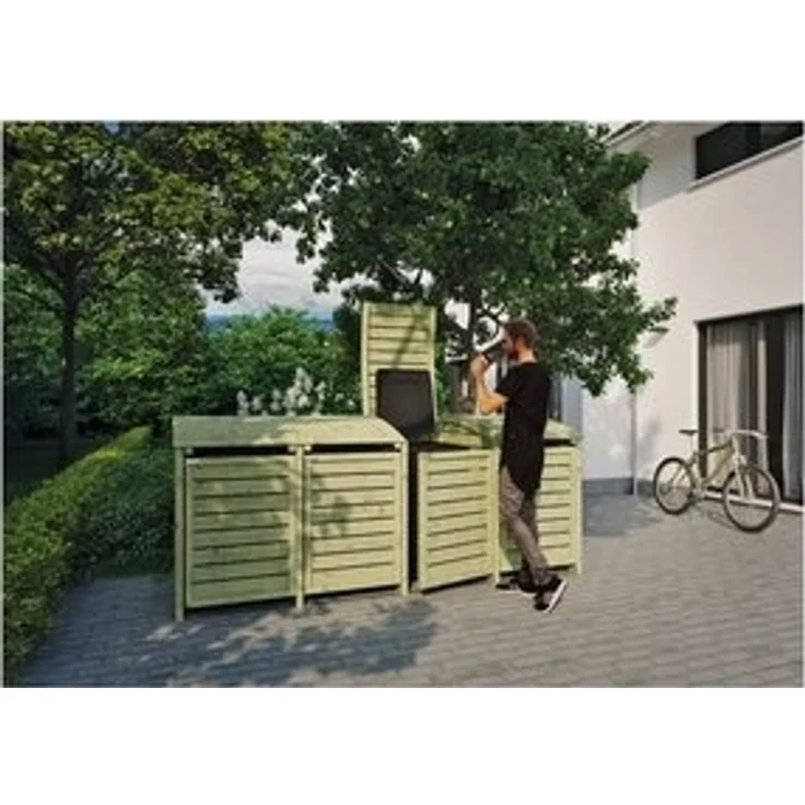 Tetzner & Jentzsch Mülltonnenbox HENRI Mülltonnenabtrennung 4-fach – Bild 5