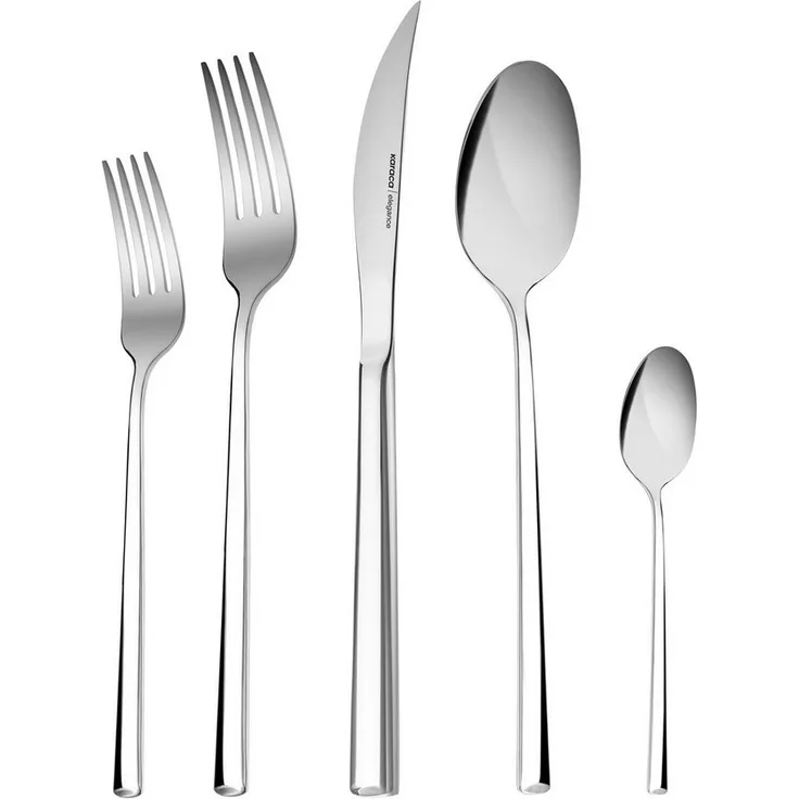 Karaca Besteck-Set Karaca Tivoli, 60-teiliges Besteckset für 12 Personen, Verpackt, Rosa (60-tlg), 12 Personen, 18/10 Edelstahl, bruchfest rostfrei