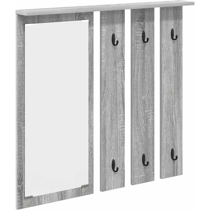 vidaXL Wandmontierter Kleiderständer Grau Sonoma 84 x 10 x 80 cm 874496 – Bild 1