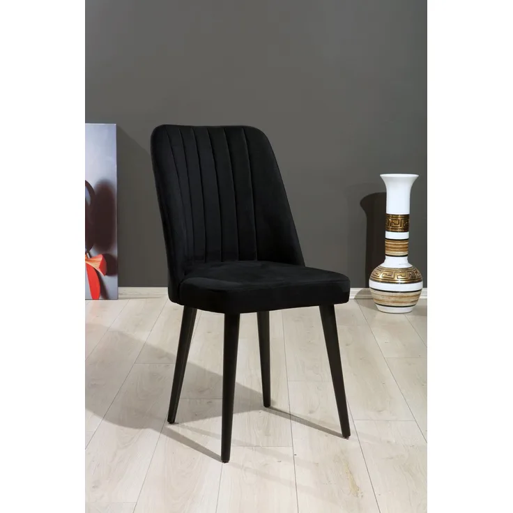 Skye Decor 'Polo - Black' Stuhlset (2-teilig), Schwarz, 46 x 92 x 45 cm