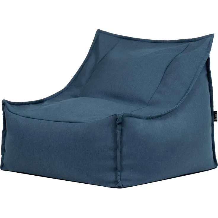 Icon Alto Sitzsack Sessel für Erwachsene, Denimblau, Olefin Stoff für Drinnen und Draußen, Riesen Sitzsack mit Füllung, Bequemer Sessel, Garten, Terrasse, Lounge
