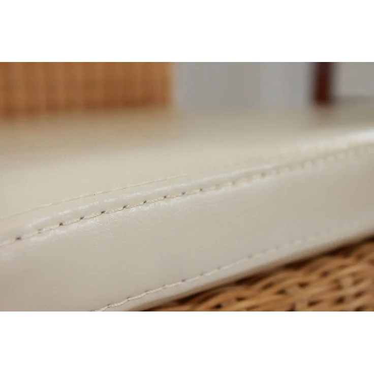 SEDEX 1x Sitzpolster Larissa Kunstleder Beige für Rattan und Loomstühle – Bild 2