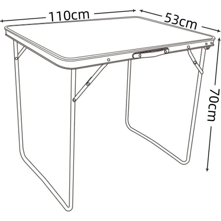VCM Gartentisch Galdas 919987 Weiß H. 70 x B. 110 x T. 53 cm – Bild 2