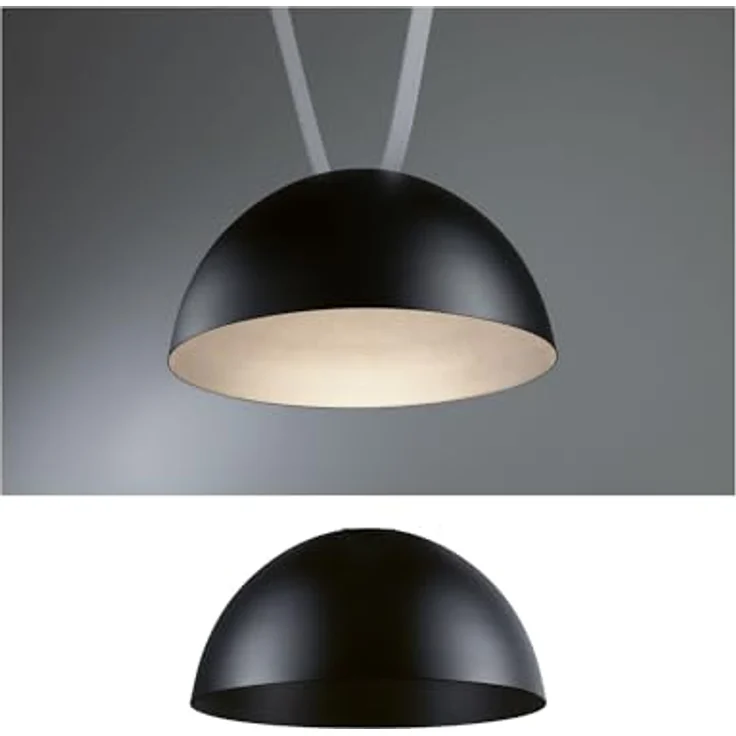 Paulmann Pendelleuchte Bol Uline, 12W LED, Aluminium schwarz, 3000K warmweiß Licht, Ø 30 cm – Bild 13