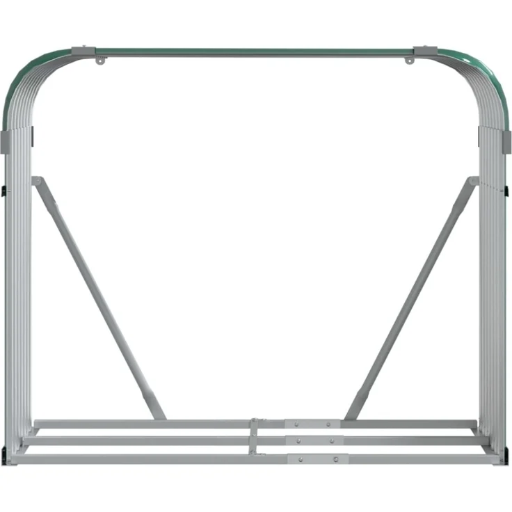 vidaXL Kaminholzunterstand Grün 120x45x100 cm Verzinkter Stahl 364543 – Bild 4