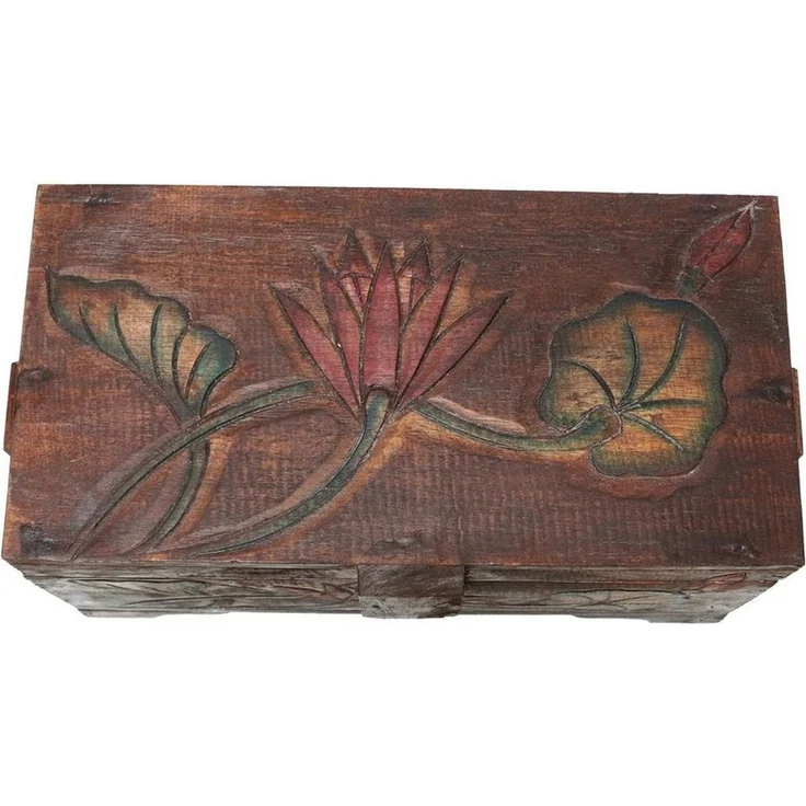 Oriental Galerie Truhe Braune Truhe Blumen Color Klein 40 cm (1 St) – Bild 3