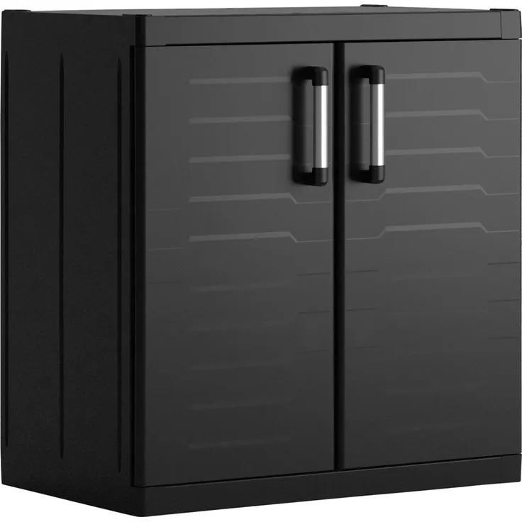 Keter 'Detroit' Lagerschrank XL, Niedrig, Schwarz, 93 x 54 x 89 cm