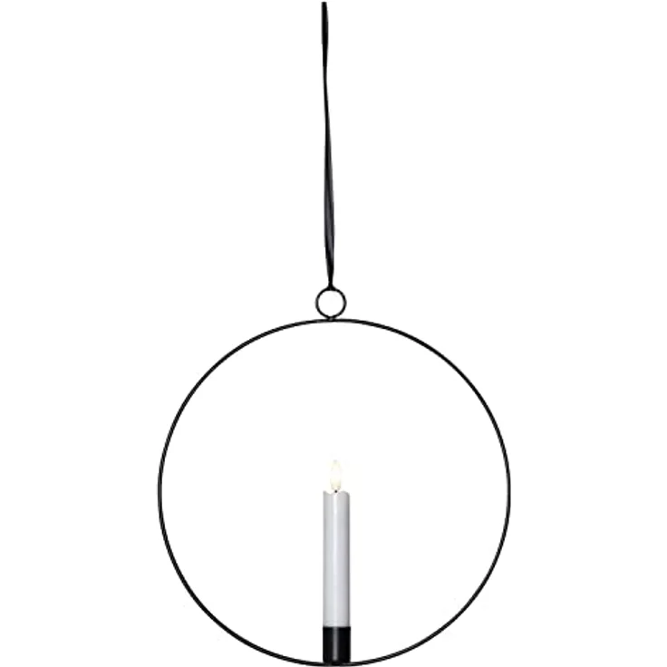 MARELIDA Hängeleuchte Dekoring mit LED Kerze Flamme mit Aufhänger 28,5cm Timer Batterie, LED Classic, warmweiß (2100K bis 3000K) – Bild 3