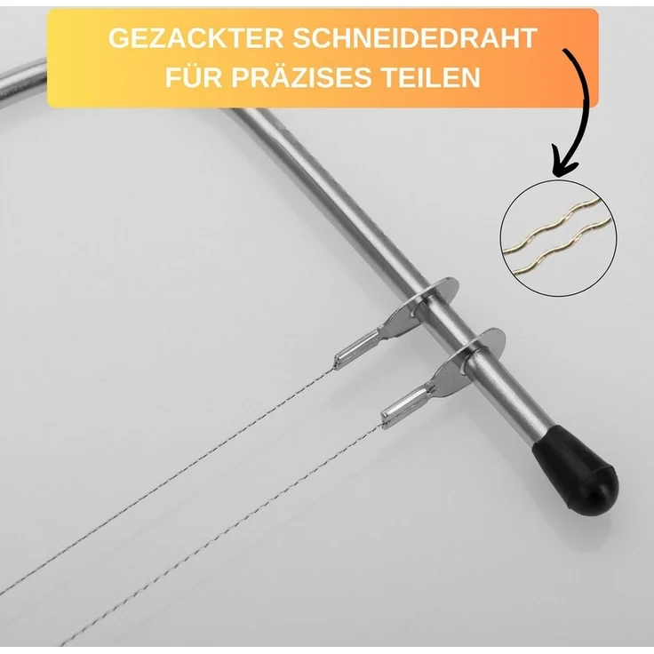 Thiru Tortenbodenteiler Premium mit gezacktem Schneiddraht, spülmaschinengeeignet – Bild 2