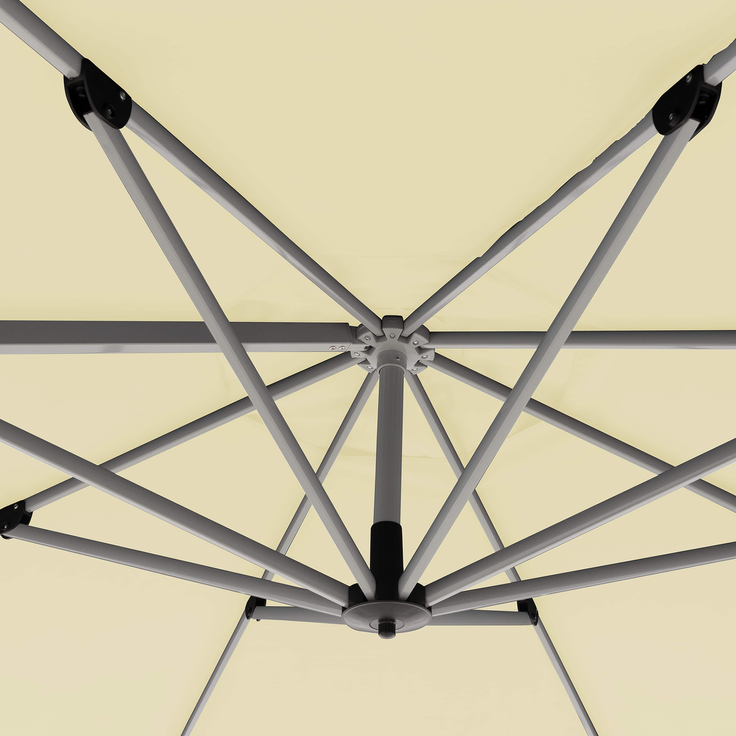Doppler Sonnenschirm / Ampelschirm "Active Pendelschirm 370", natur, Ø 370 cm – Bild 9