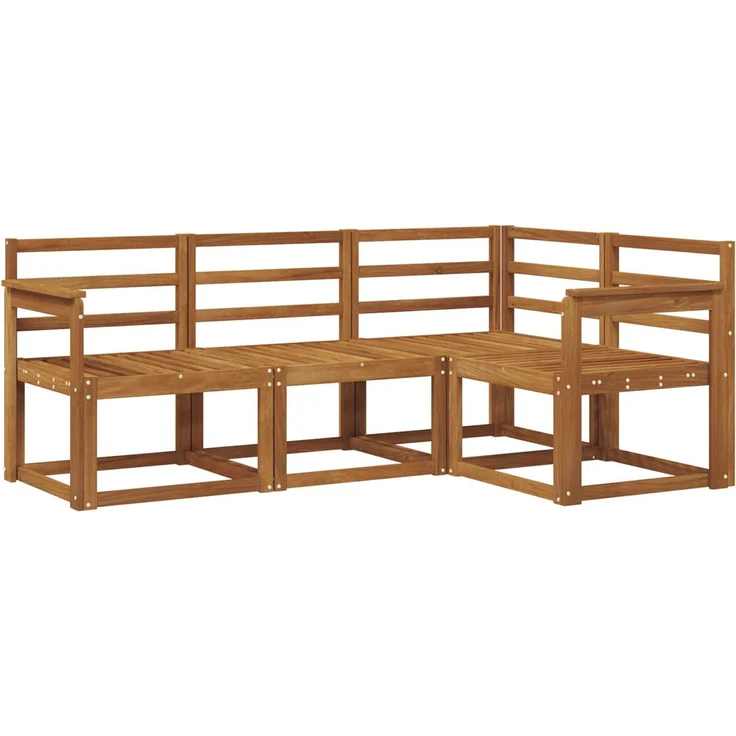 vidaXL Outdoor-Sofagarnitur 4 stk. 4-Sitzer Natur Massivholz Akazie 3366312 – Bild 2