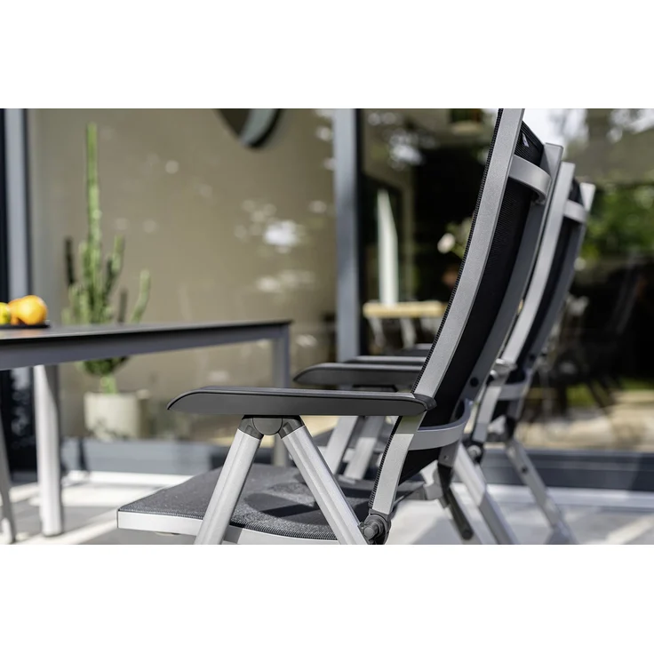 Kettler Basic+ Premium Klappsessel silber / Lakritz – Bild 10